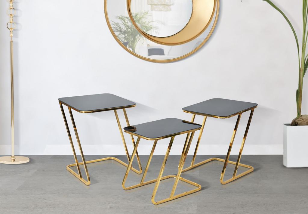 Tisch Simple Set 3-tlg. cm 44x50.5x55.5-39x49x51-34x47x45