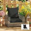 Seat and Back Padded Cushion Set, CUSHION ONLY - Black