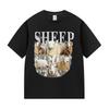 Wash Tee Sheep Funny Cute Sheeps Graphic Tshirt Unisexs Women Summer ONeck Short Sleeve T Shirts Retro Oversized 100 Cotton Tees