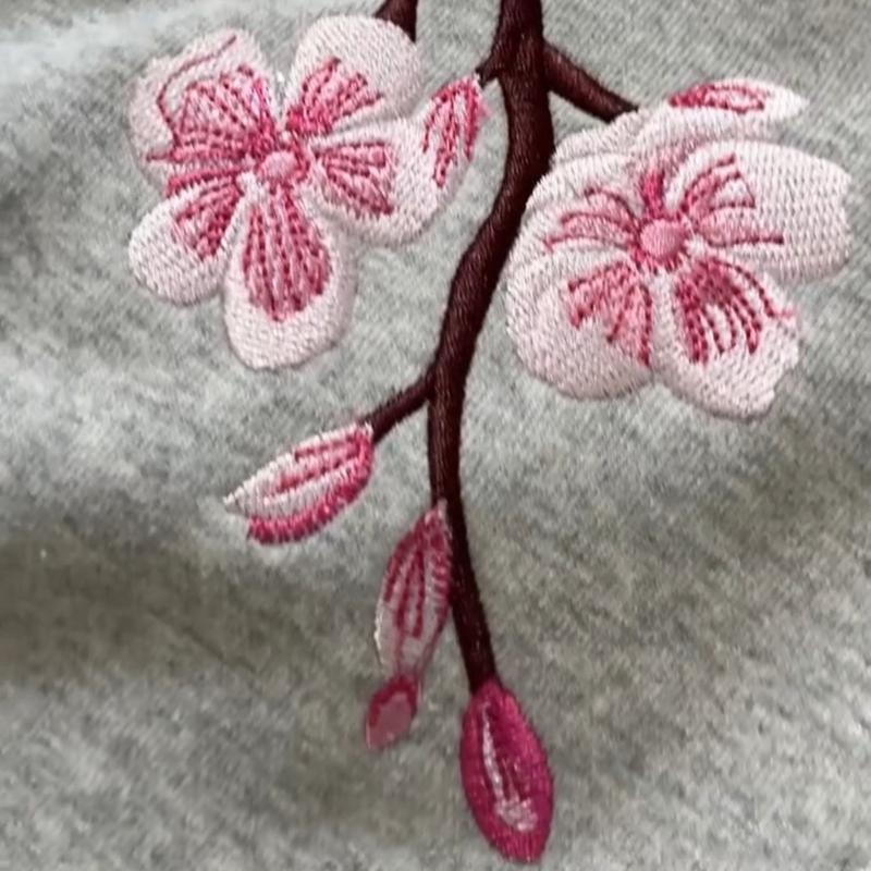 European and American autumn and winter personalized street flower embroidery retro men's and women's hooded cardigan