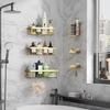 Adhesive Shower Caddy 6-PackGifts for Women Mom Heavy Weight Bearing Large Wall Mounted Bathroom Shelves Rack Organizer Storage