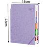 Embossed Cover 2027 English Planner Notebook Pen Holder Monthly Planner New Diary Notebook
