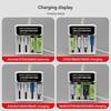 4-Slot Rechargeable Battery Charging for 14500 18650 21700 26650 Cells Built In Overcharge Prevention Auto Shutoff