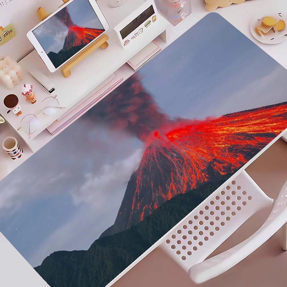 Volcanic eruption Mouse Pad Gaming Mouse Pad Mouse Pad with Edges and NonSlip Rubber Base Extended Mouse Pad