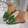 Fashion Summer Bow Sandals Slip Plus Size Casual Breathable Lightweight Outside Fashion Slippers