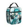 Cute Hatsune Miku Insulated Lunch Bag Thermal Bag Reusable,Meal Container  Portable Tote Lunch Box Men Women College  Outdoor