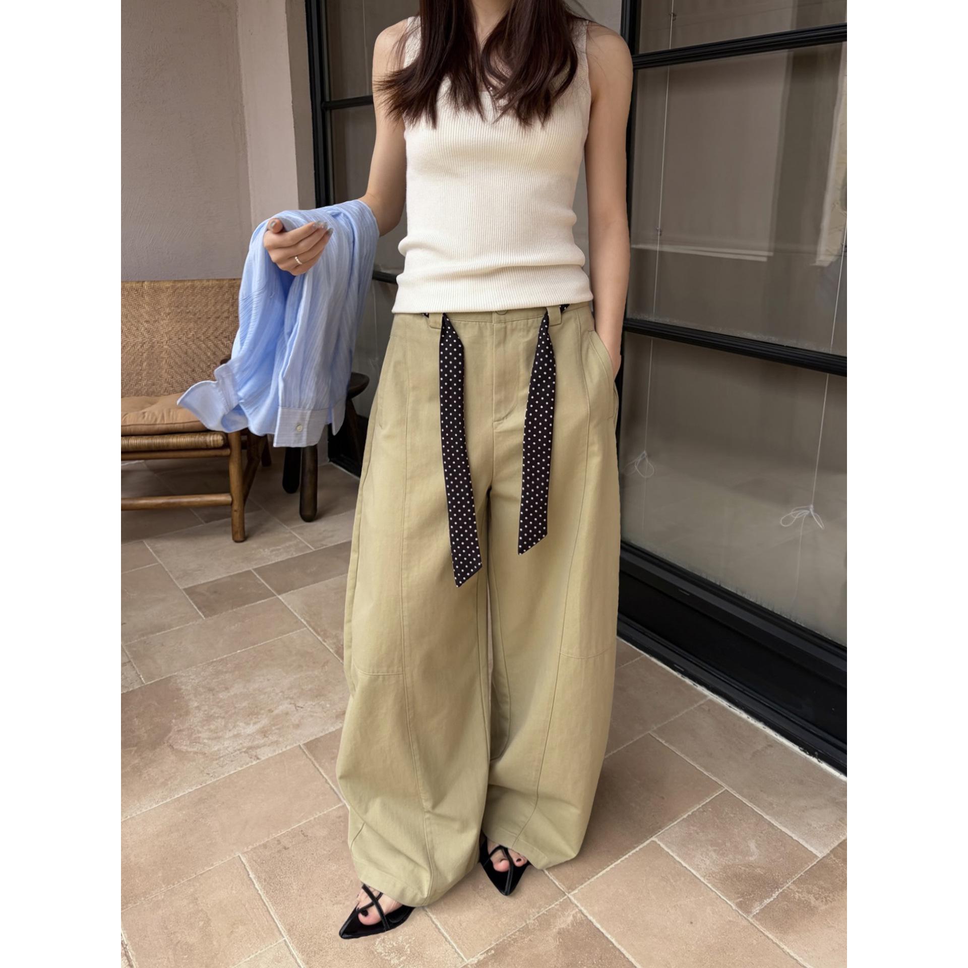 

ICC Women s Minimalist Cocoon Casual Pants - Loose, Versatile, Slightly Curved Design Small хакі