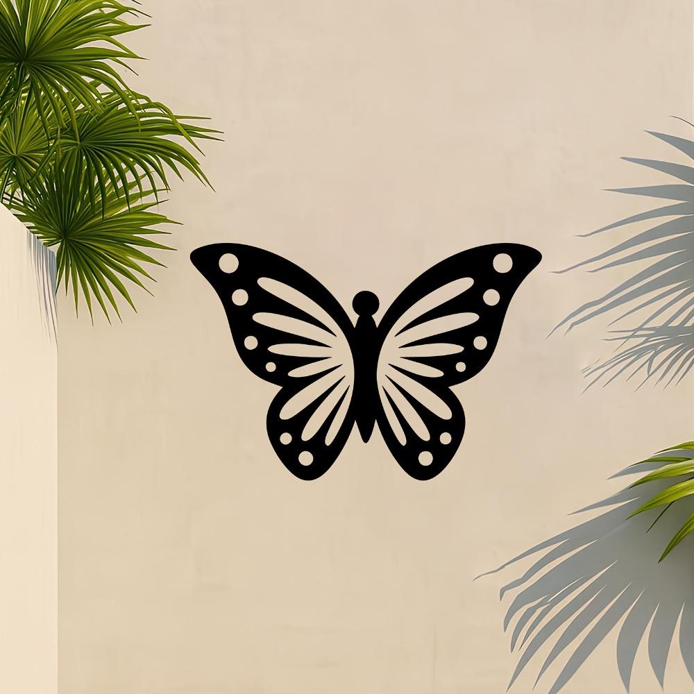 Elegant Iron Butterfly Wall Art Outdoor Metal Sculpture Garden Fence Decor Weather Resistant Delicate Wing Valentine Mother Day Gift