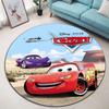 Tappeto Rotondo con Popolare Motivo Auto da Corsa Tappeto Circolare per Camera da Letto Bambini Tappetino Antiscivolo McQueen per Decorazione Casa