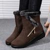 Fashion Women Winter Boots High-Top Zipper Platform Warm Plush Solid Color Snow Boot Fashion Shoes for Women Comfortable Zapatos Mujer