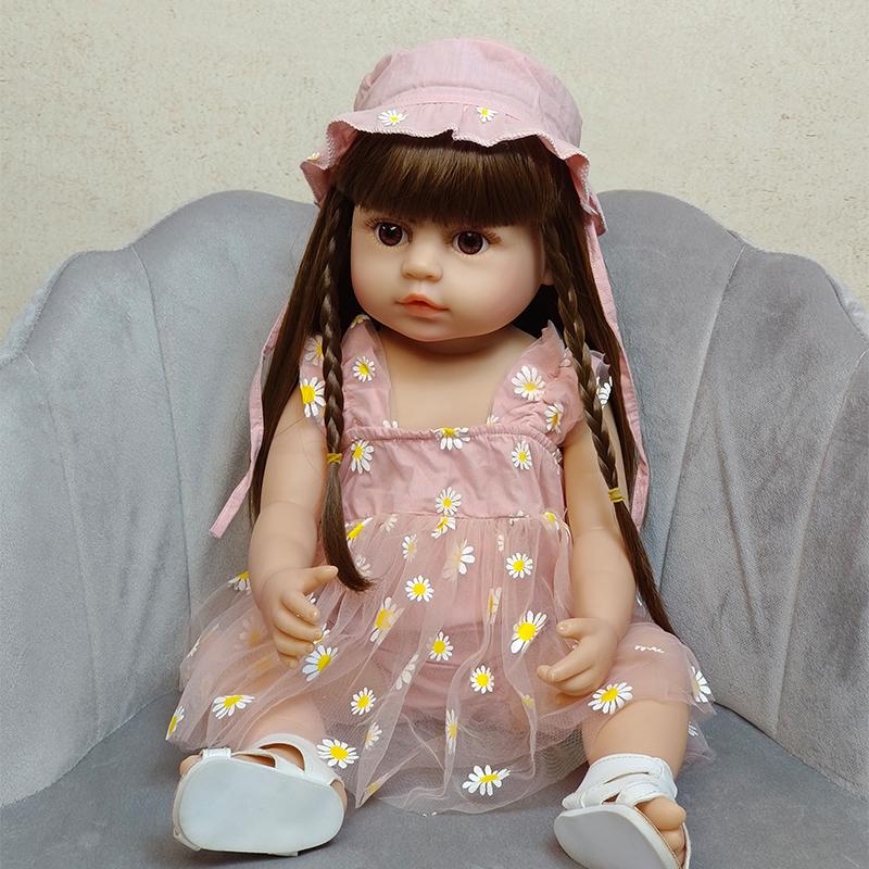 Toy Full Body Silikon Vanntett Bad Populær Reborn Småbarn Baby Dolls Bebe Reborn Dolls Naturtro For Barn Bursdagsgave