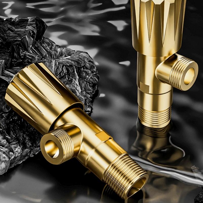 Brass 1/2inch Water Stop Valves Universals Water Flows Control Valves Hot/Cold Water Turn Angle Stop Valves
