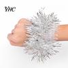 Long-lasting Tinsel Bracelet 1 Pair Colorful Elastic Band Adults Kids Universal Children's Day Rubber Kindergarten Dance Performance Prop Sports Meet