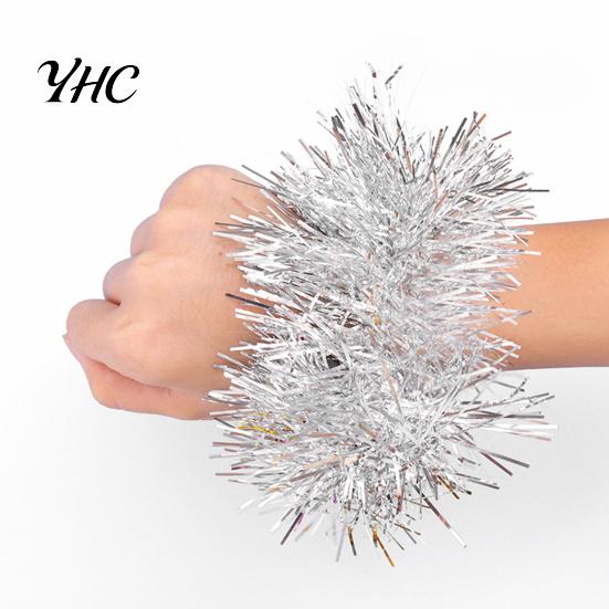 Long-lasting Tinsel Bracelet 1 Pair Colorful Elastic Band Adults Kids Universal Children's Day Rubber Kindergarten Dance Performance Prop Sports Meet
