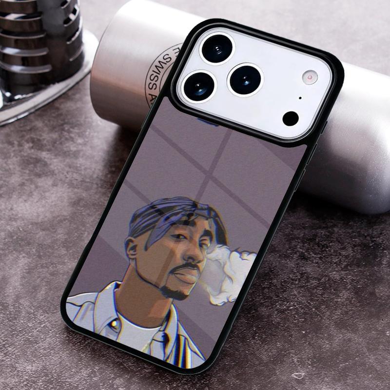 

2Pac Hip Hop Singer Phone Case For iPhone 17 16 15 14 13 12 11 Pro Max Plus 17Air Soft Silicone Cover iPhone 11 Pro Max