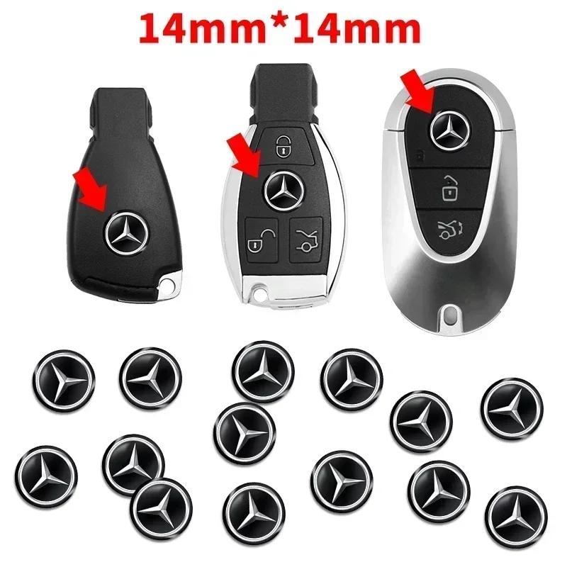 14mm Car Key Badge Emblem Replacement Car Key Stickers For Mercedes Benz A B C E S Class GLA GLC CLA GLK GLE W204 W203 W212 W176