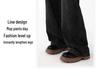 Plus Size Retro Black High-Waist Jeans for Women - Slimming, Wide-Leg, Floor-Length