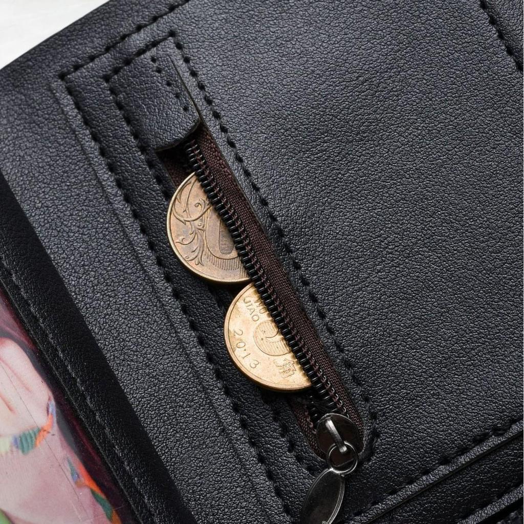 Men's Large Capacity Multifunctional Zipper Wallet with Multiple Card Slots and Coin Purse