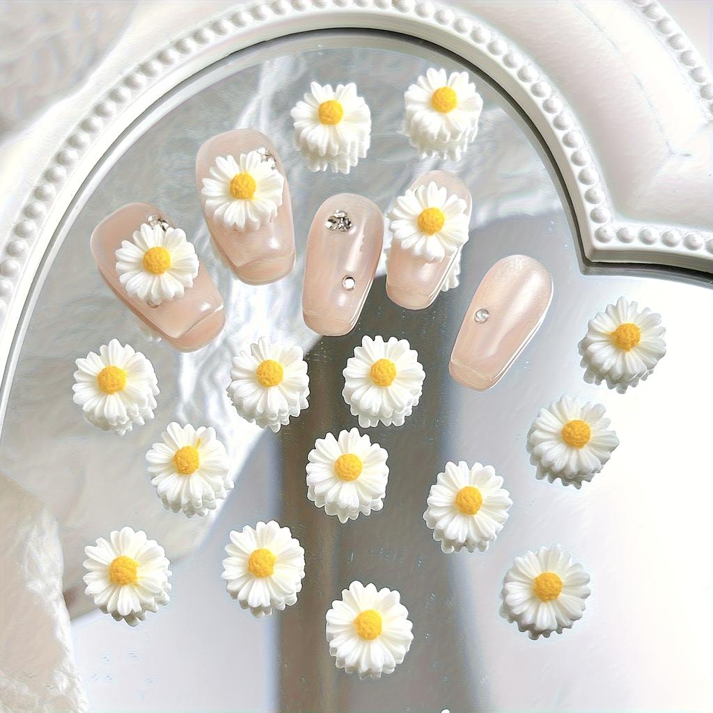 60pcs 3D Resin Flower Nail Charms,Tulip,Lily for Acrylic Nails -Compatible with Gel Polish, Nail Artists & DIY Manicure Supplies