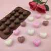 Pabei Valentine's Day 15-Cavity Heart Silicone Chocolate Mold