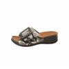 Large Size Slippers Women's Summer New Camouflage Slope Heel Fish Mouth Drag Round Head Beach Cool Slippers 43