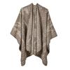 European & American Fashion Large Shawl - Thickened, Warm, Imitation Cashmere Cape Cloak
