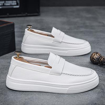 Fashion Mens Loafers 2025 Spring New British Style Casual Leather Shoes Breathable Comfortable Trendy Mens Shoes Walking Shoe