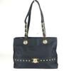 Vintage Logo Sunburst Tote Bag Chain Shoulder Bag Black/Gold