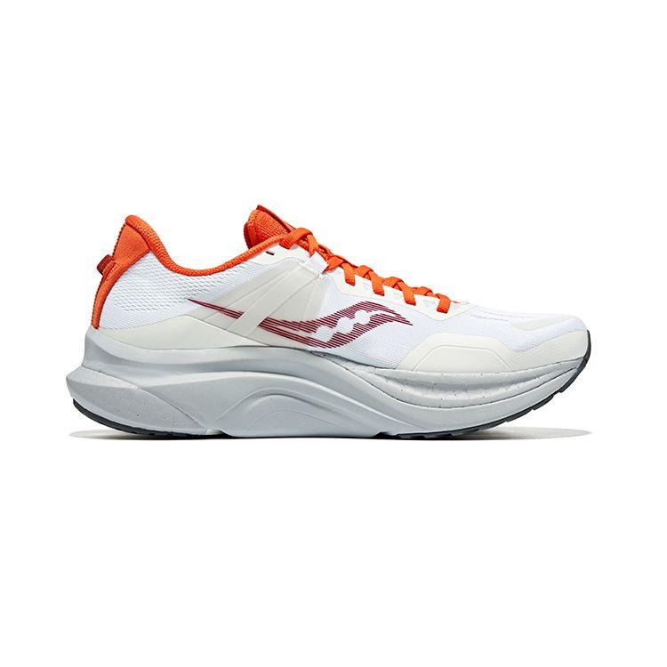 SAUCONY Tempus Comfortable Cushioning Breathable Support Low-Top Running Shoes Men Sneaker White Orange Red S20720-111