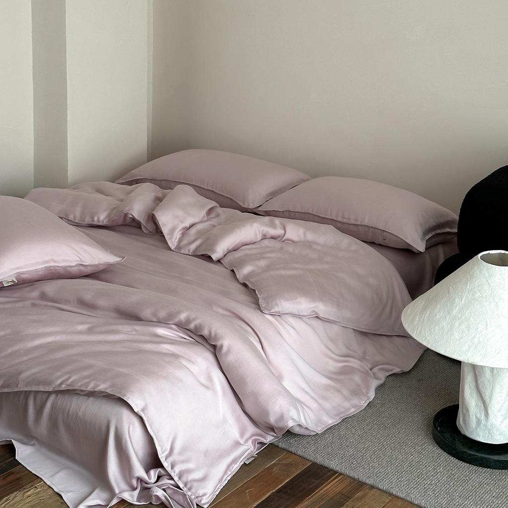 Premium Sand Washed Lyocell Tencel 4-Piece Set: Light Luxury, Machine Washable, Skin-Friendly, All-Season Bedding