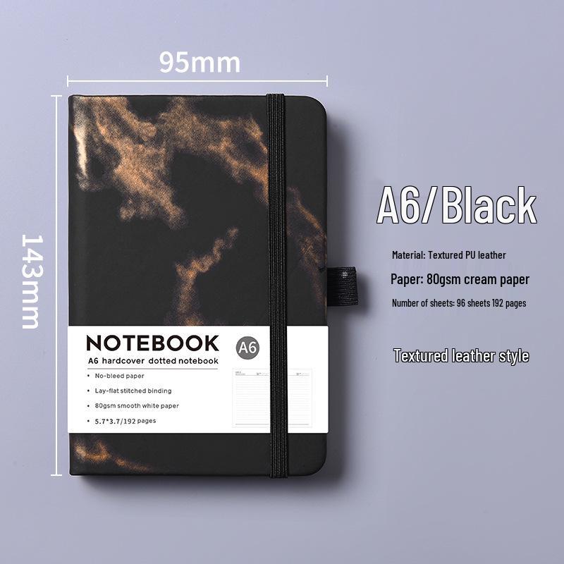 A5 Marble Texture PU Leather Office Notebook