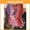 Color Floral Contrast Women Casual 3d Printed Tshirt Vintage Loose Short Sleeve Tee Plus Size Spring Summer Tops