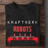 Tricou Unisex Kraftwerk Band The Robots Concert Mânecă Scurtă Negru Mărime Unică OM352