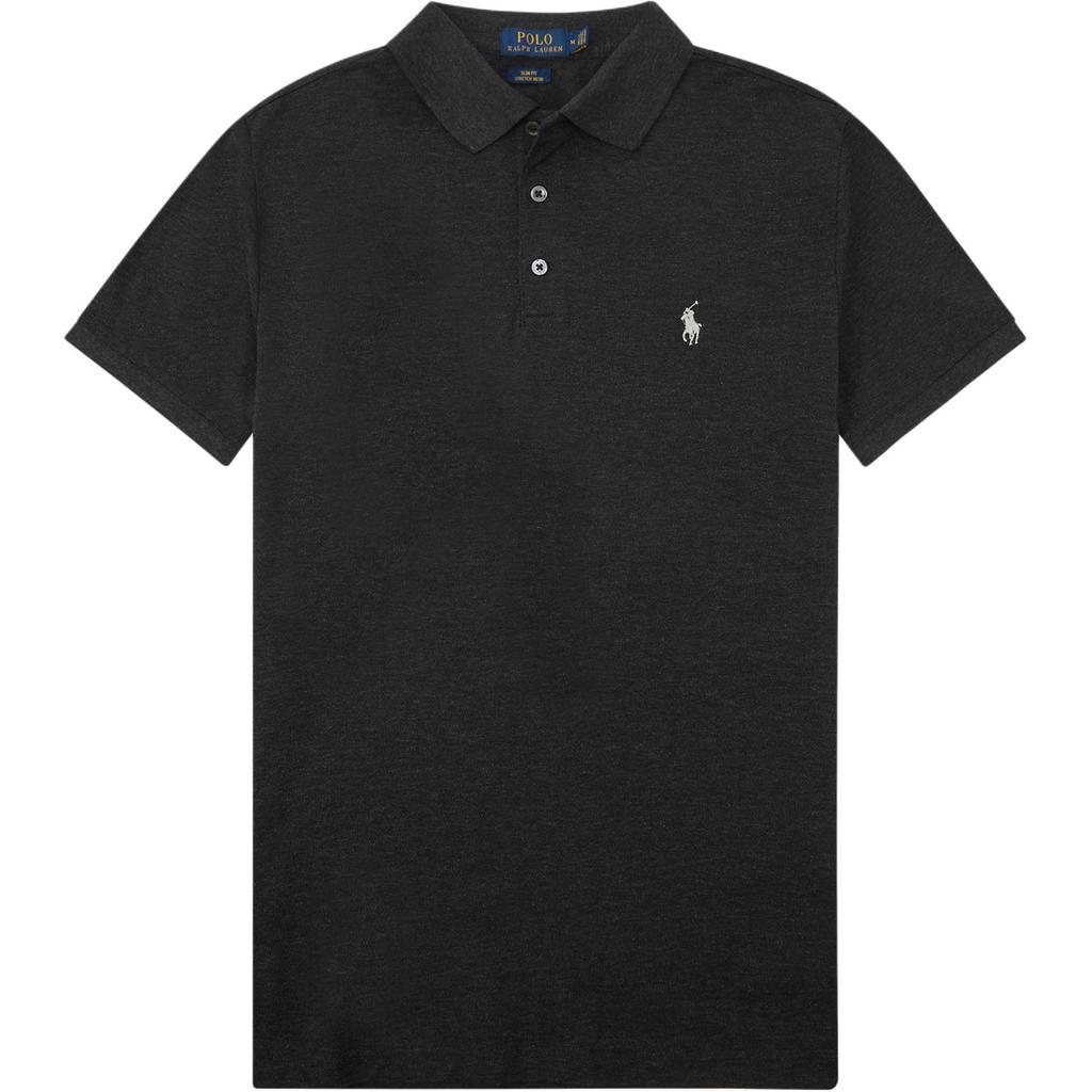 Polo Ralph Lauren Mesh Print Embroidered Polo Shirt Men Tops Black MNPOKNI1N820720-001
