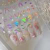 YITU Laser Fishtail Nail Stickers with Adhesive - Dazzling Light Luxury Style YT4539