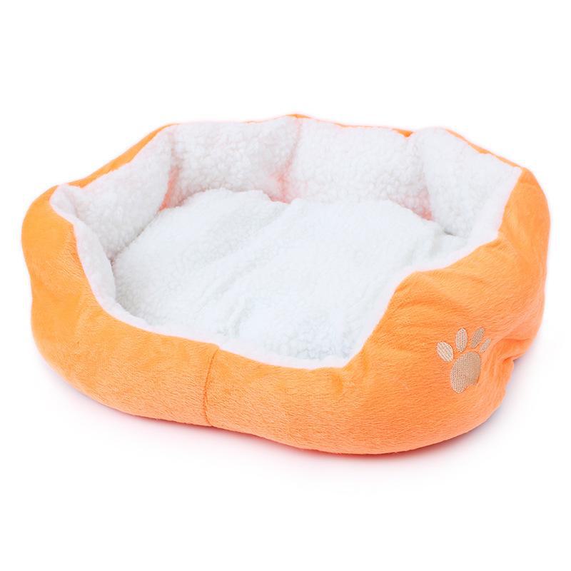 Cozy Lambswool Small Dog House with Pet Mat