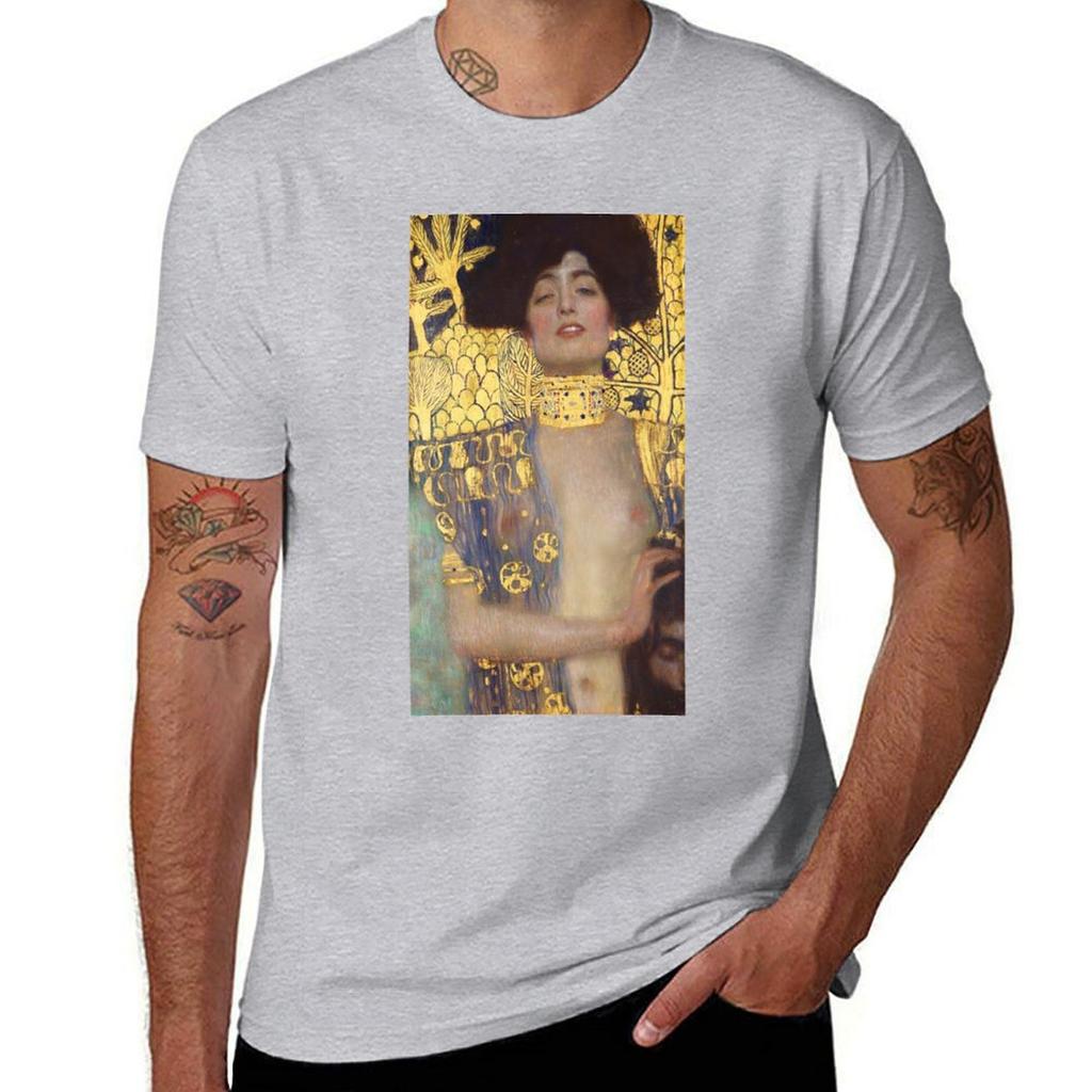 Gustav Klimt - Judith and the Head of Holofernes (Judith Und Holofernes) 1901 T-Shirt Blacks Mens Workout Shirts