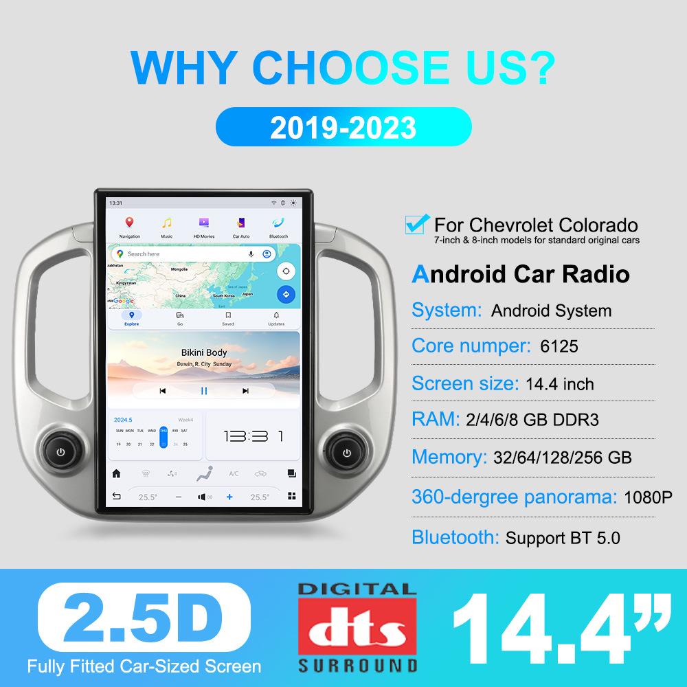 

14.4 HD Display with Wireless CarPlay & DVD Navigation for Chevrolet Tahoe 8+128G