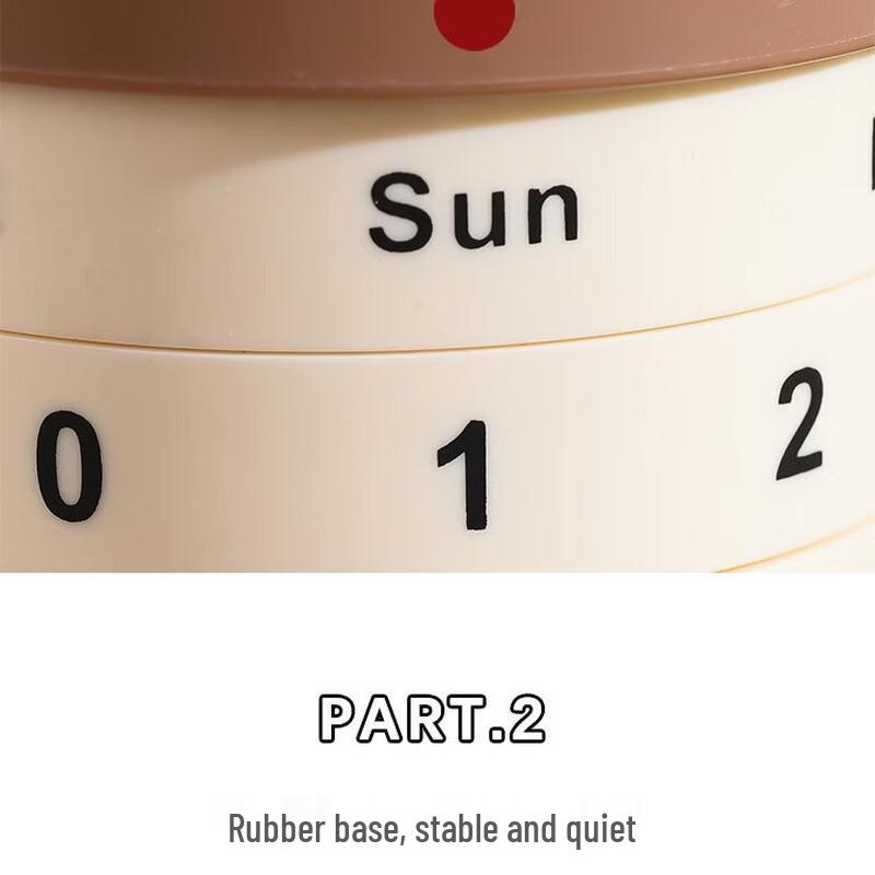 SWT XUE Potted Plant Rotating Perpetual Desk Calendar