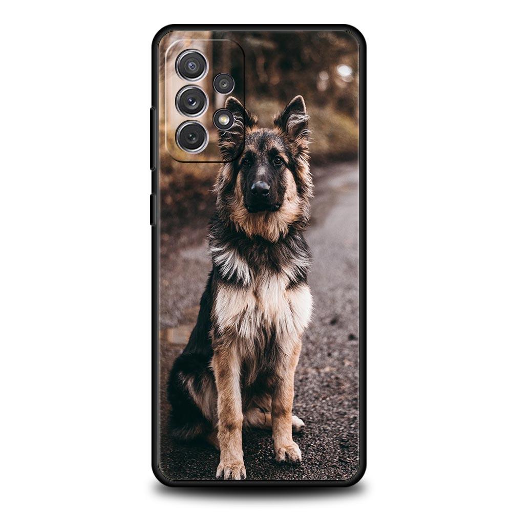 Phone Case For Samsung A17 A15 A13 A51 A71 A41 A31 A21S A07 A05 A35 A55 A23 A25 A33 A53 A73 5G Cover Beauty German Shepherd Dog