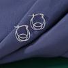 Minimalist Hoop Earrings Simple Personality Earrings Fashionable Irregular Earrings  Women