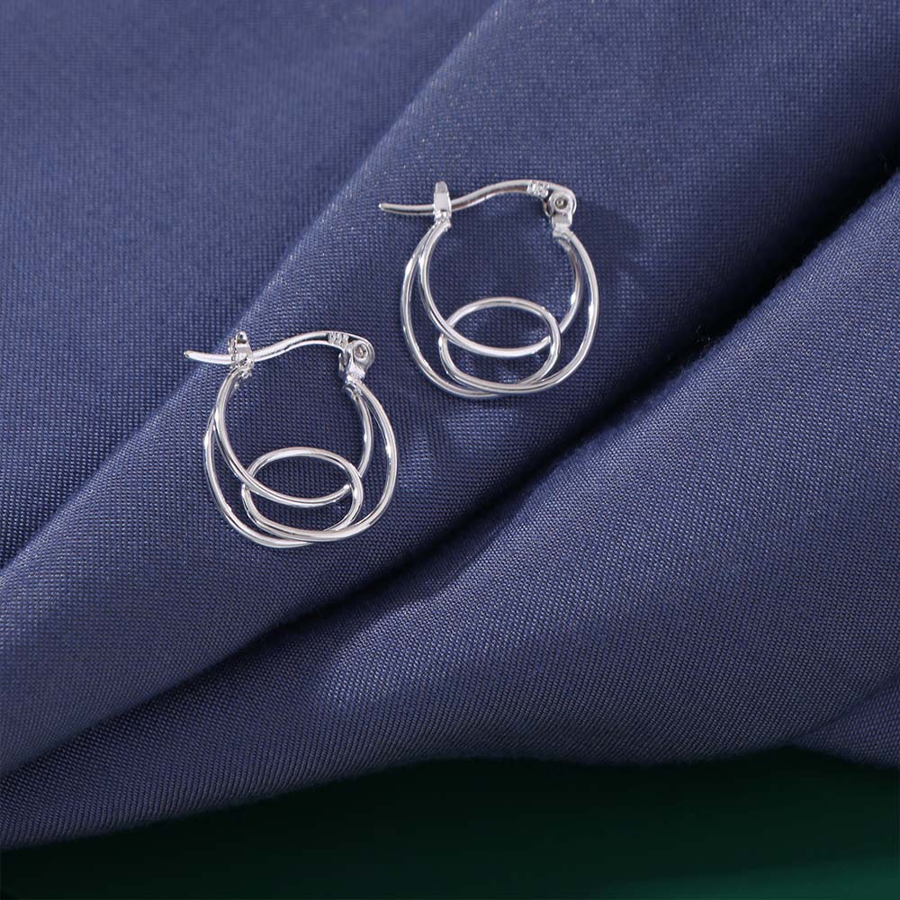 Minimalist Hoop Earrings Simple Personality Earrings Fashionable Irregular Earrings  Women