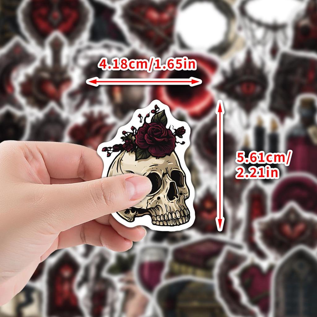 50 Waterproof Gothic Dark Romantic Graffiti Stickers for Water Bottles