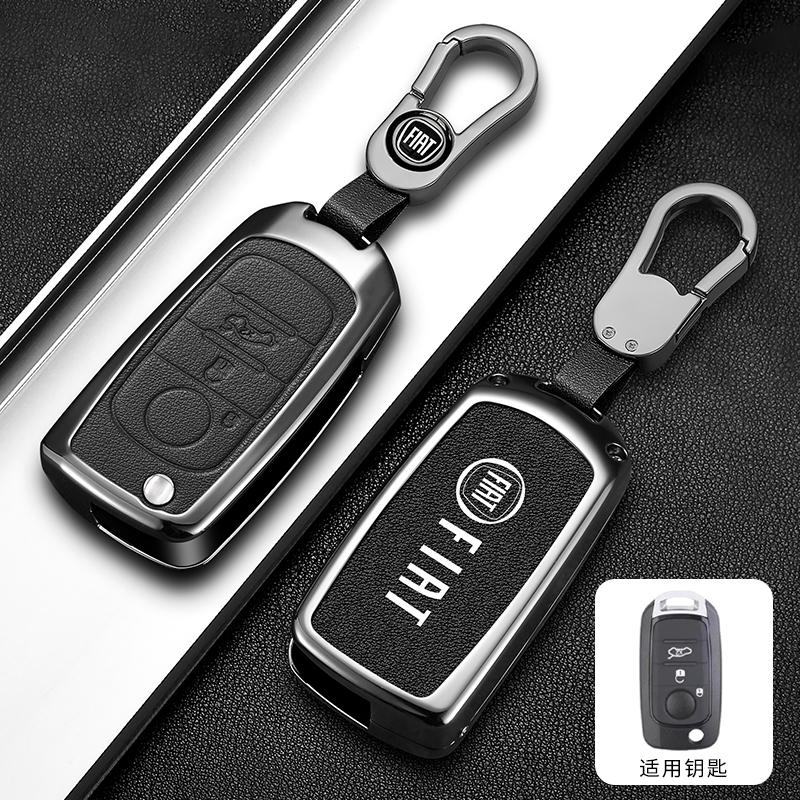 Leather Car Smart Remote Key Cover Case For FIAT Tipo Toro Nuovo Freedom 500X Doblo Argo Grazie Folding Key Protector Accessory