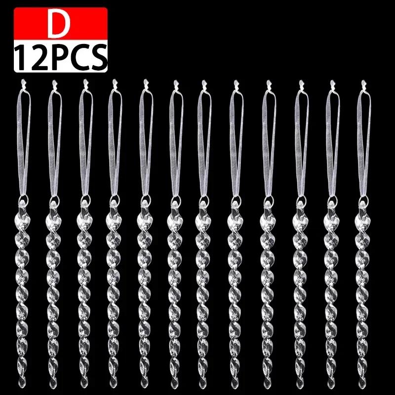 Crystal Snowflake Ornament Christmas Tree Icicle Snowflake Angel Elk Reindeer Clear Crystal Indoor Outdoor Party Decorations