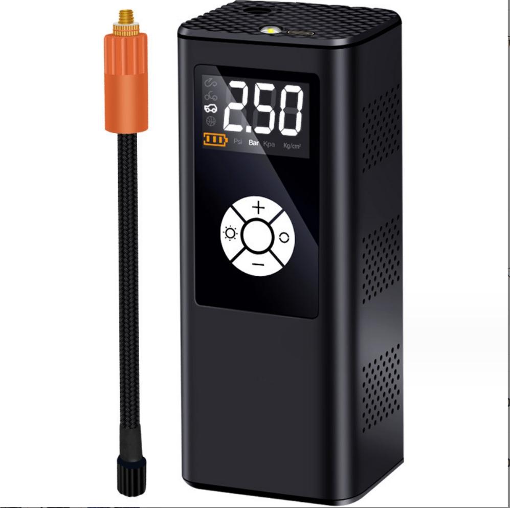 

Портативный интеллектуальный многофункциональный воздушный компрессор, насос для накачивания шин, мониторинг давления в шинах, электрический воздушный компрессор, насос 1-150PSI, светодиодный светильник давления чёрный