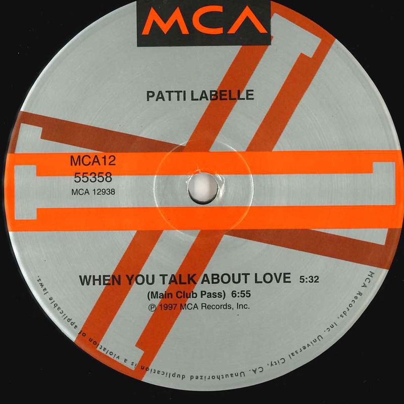 12inch Record PATTI LABELLE - When You Talk About Love MCA1255358 MCA 1997 US Dance & Electronica Used
