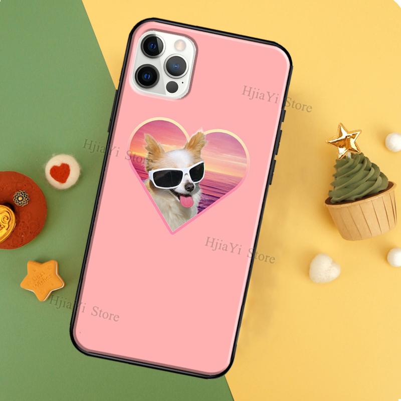 Chihuahua Face Floral Dog Case For Apple iPhone 13 12 Mini 11 14 Pro Max XS X XR 6S 7 8 Plus 5S SE 2020 Phone Cover