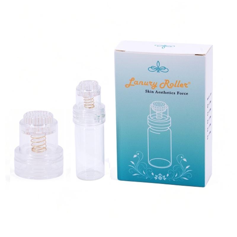 Enhanced Gold Microneedle Roller with 20 Needles - Spring Type Liquid Dispensing Tool, Hot Seller.