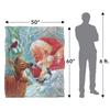 JQ Licensing Silky Fawn Santa Claus Christmas Supersoft Blanket